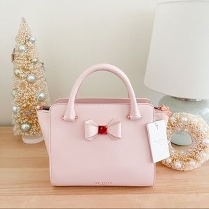 NWT Ted Baker Ashlene Bow Satchel Bag in Nude Pink